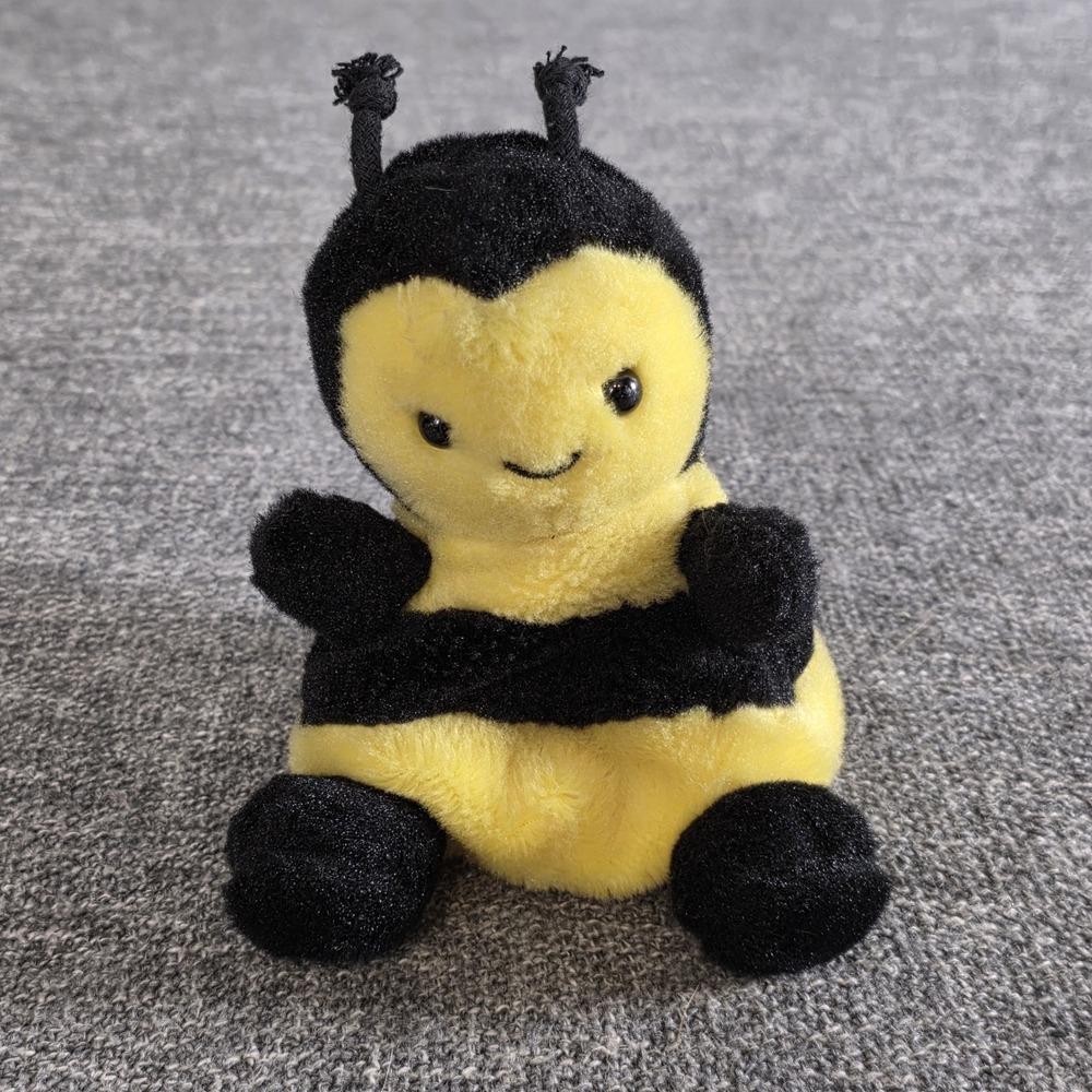 Aurora Palm Pals 5" Queeny Bee Yellow Black Stuffed Animal Plush Toy